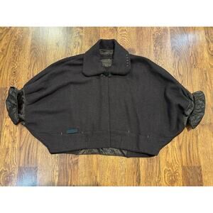 Anamale Brazil Women’s Cropped Wool Bolero Jacket – Brown – Size 12 Unique Chic